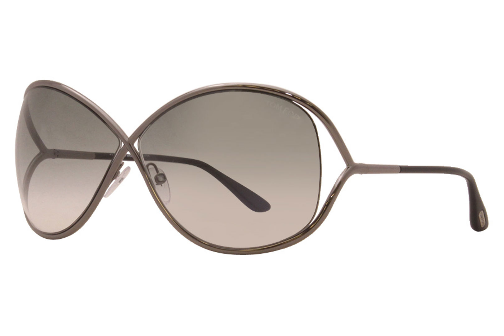 Tom Ford Women s Miranda TF130 TF 130 08B Shiny Gunmetal Black Sunglasses 68mm