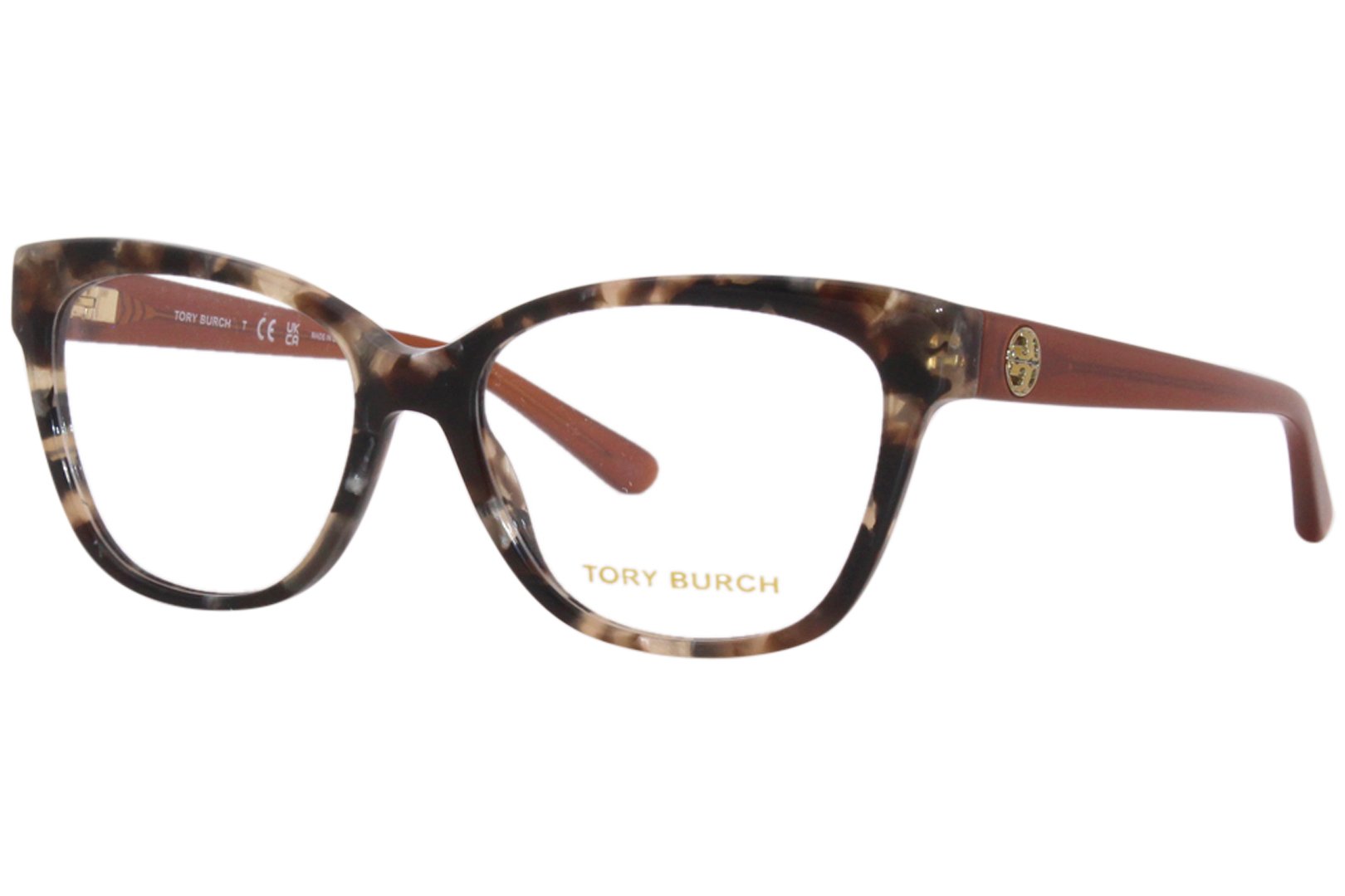 Tory Burch TY2079 1682 Eyeglasses Women's Pearl Brown Tortoise Full Rim ...