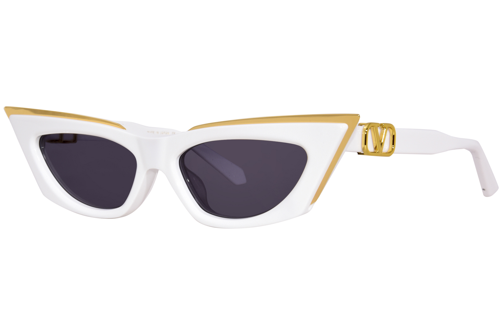 Valentino V-Goldcut-I VLS-113D Sunglasses Women's White/Gold