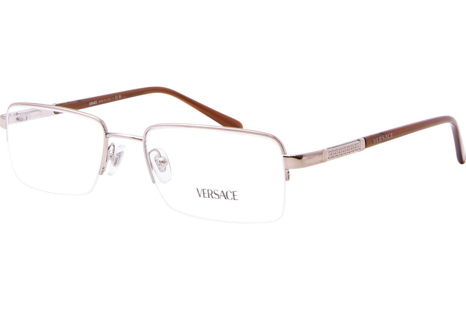 Versace VE1066 Eyeglasses Men's Semi Rim Square Optical