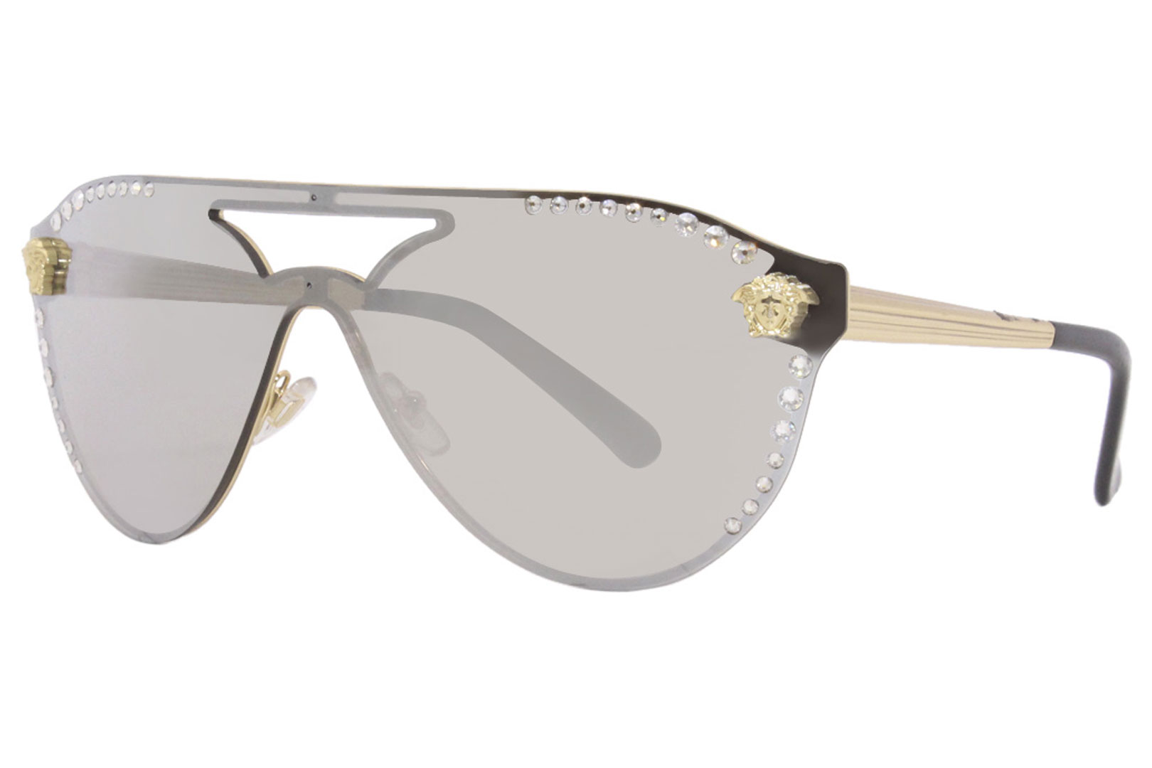 Versace Sunglasses Women s 2161 B 1002 6G Gold Light Grey 2 142 140