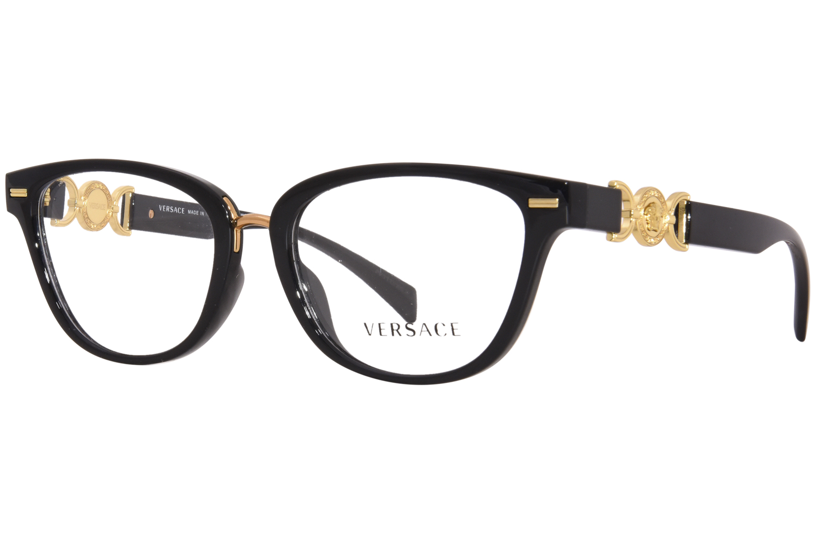 Versace VE3336U GB1 Eyeglasses Women's Black Full Rim Cat
