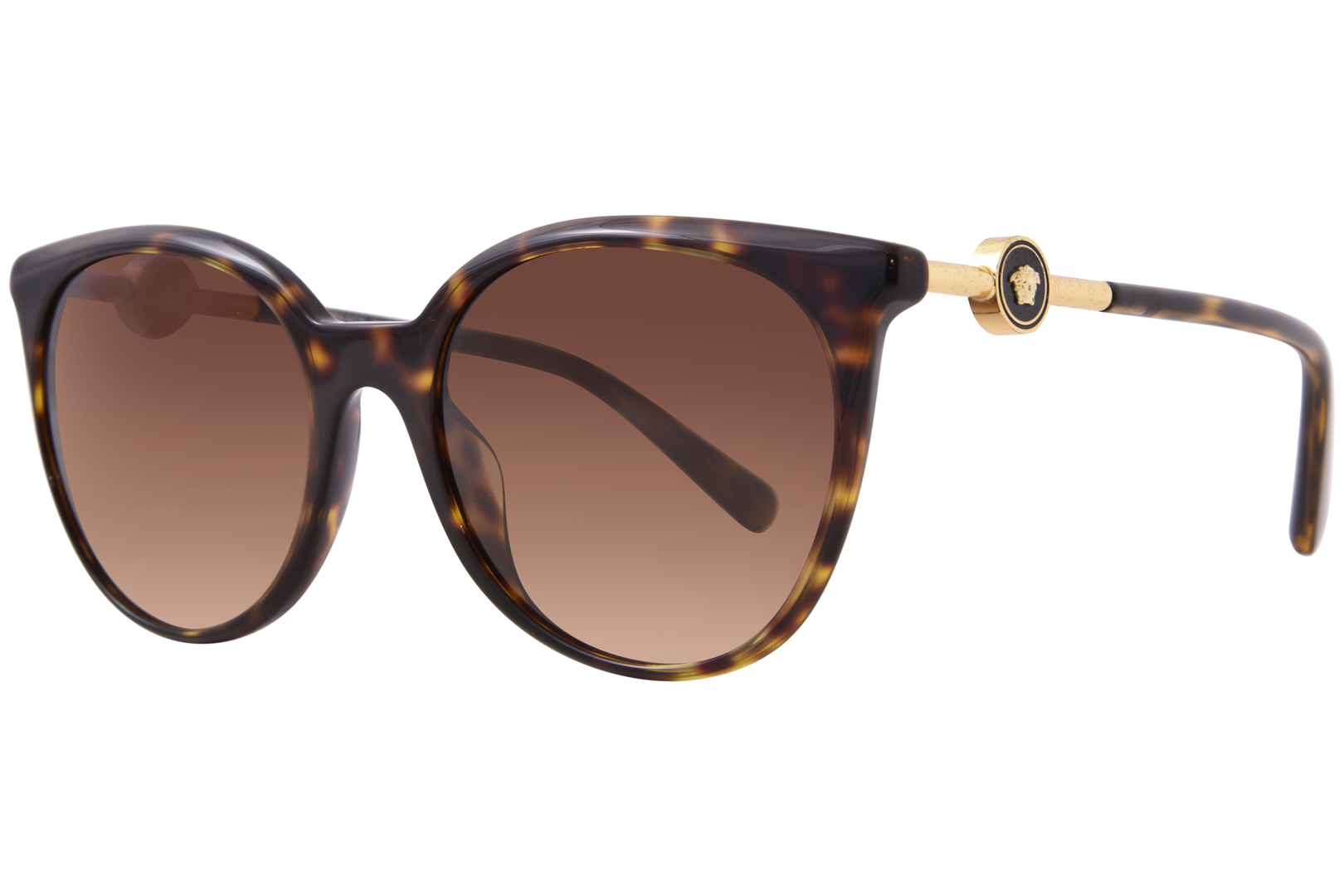 サングラス VERSACE Woman Sunglasses Brown 0VE4471B 108/87 Versace VE4471B 108/87 Sunglasses Women's Havana/Dark Grey