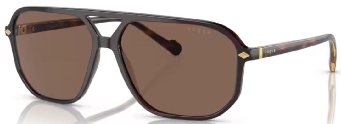 Vogue VO5531S 311073 Sunglasses Men s Transparent Dark Brown Dark Brown 60mm