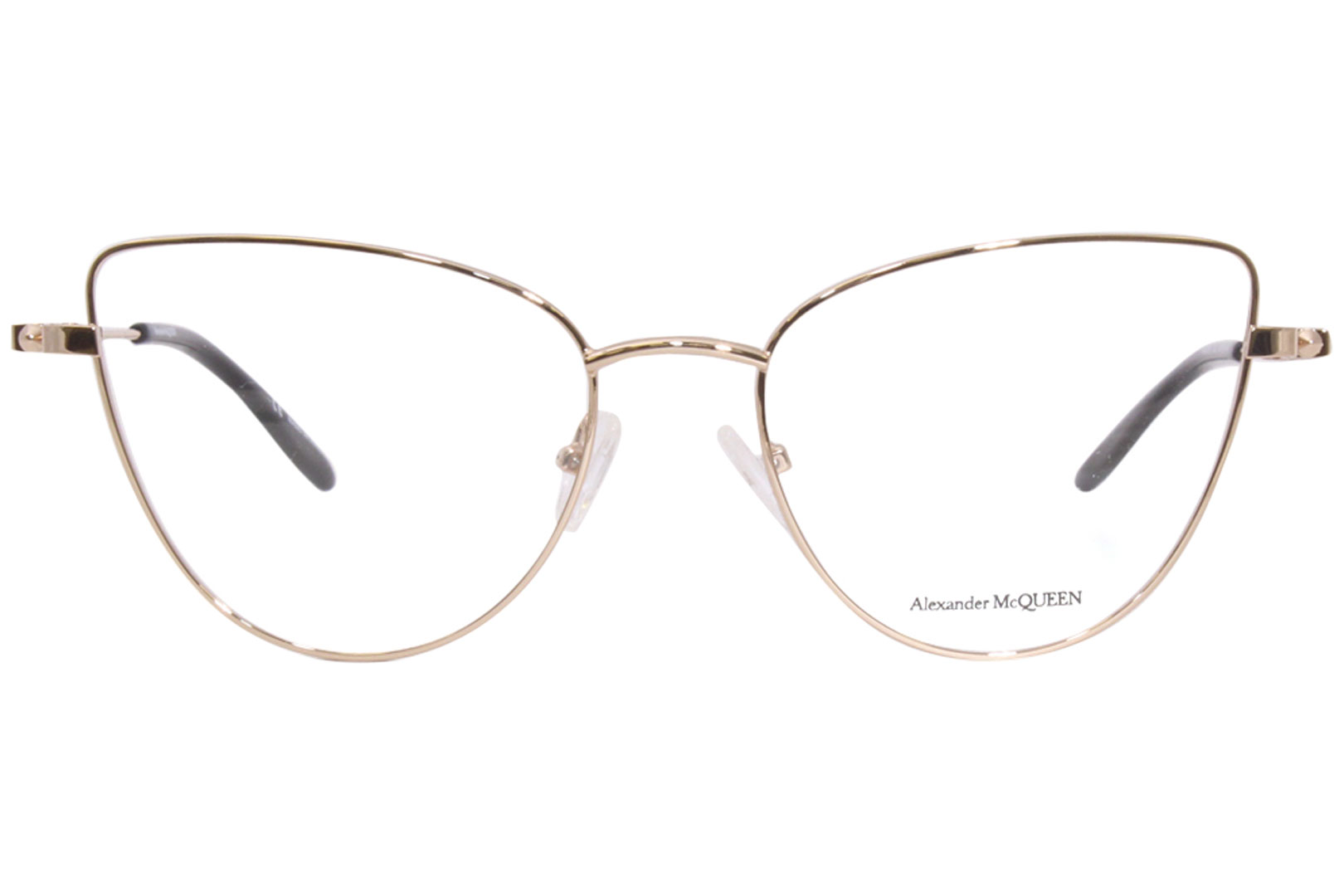 ALEXANDER MCQUEEN ラウントフレムメカネ AM0502O 001 Alexander McQueen AM0268O 002 Eyeglasses Women's Gold Full