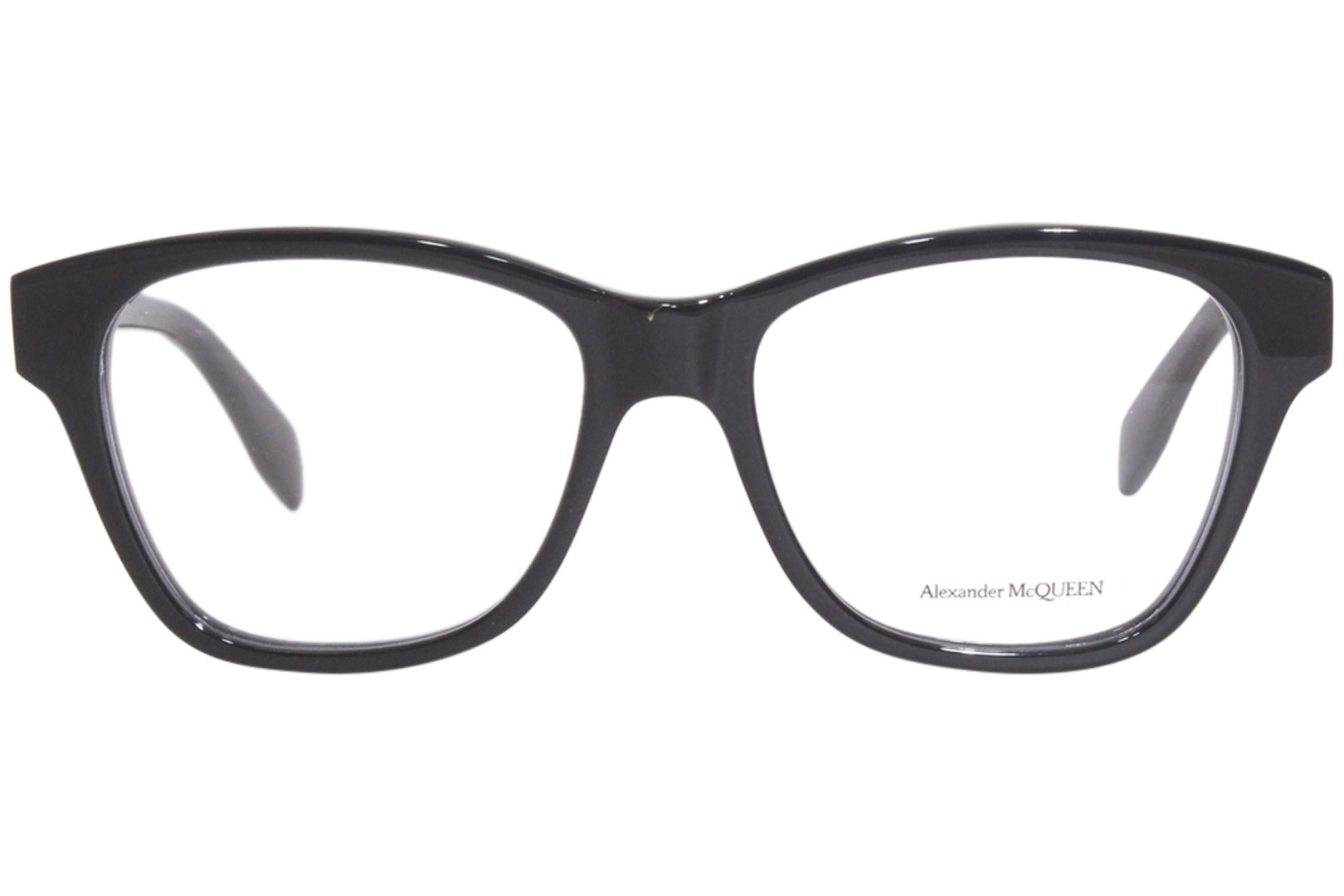 ALEXANDER MCQUEEN 長方形フレムメカネ AM0306O 001 Alexander McQueen Eyeglasses Frame Women's AM0306O 001 Black