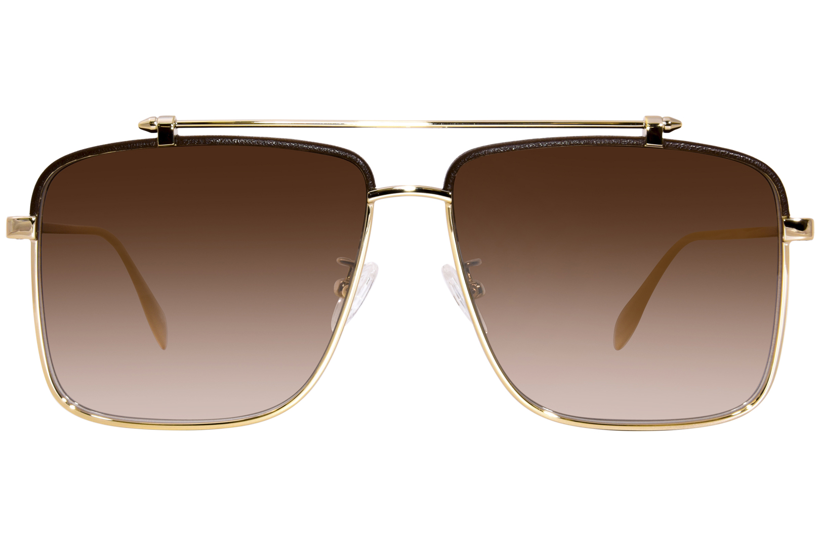 ALEXANDER MCQUEEN オハルフレムサンクラス AM0469S 002 Alexander Mcqueen AM0469S Round Sunglasses | Fashion Eyewear