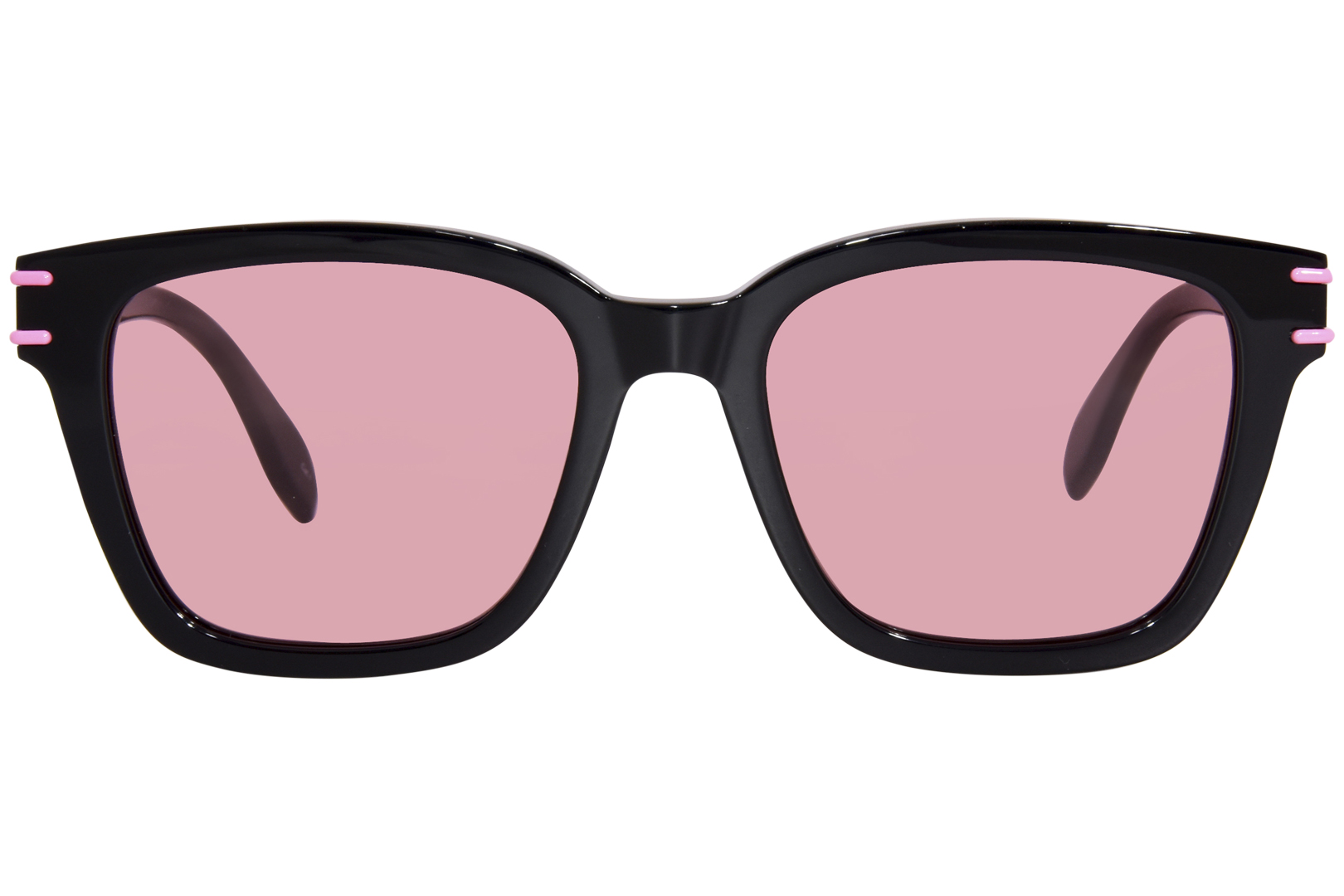 ALEXANDER MCQUEEN オハルフレムサンクラス AM0494SA 002 Alexander McQueen AM0399SA 002 Sunglasses Black/Pink Square