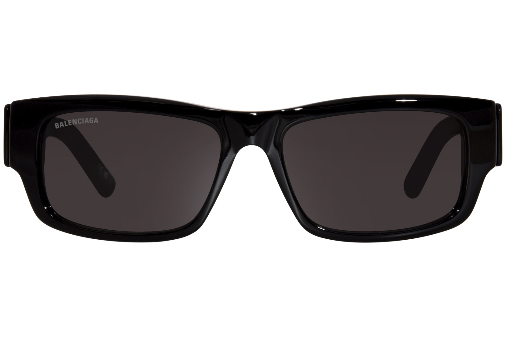Balenciaga BB0261SA 001 Sunglasses Black/Grey Rectangle