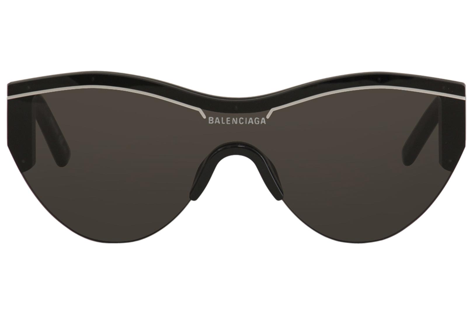 Balenciaga Women's Extreme BB0004S 001 Black Shield Sunglasses 99mm |  EyeSpecs.com