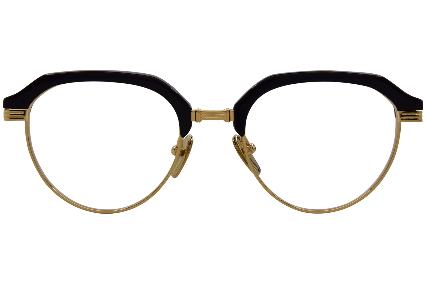 メガネ BALMAIN FW25 Balmain - BPX - b (BPX 172 B) Balmain Admiral BPX-172A Titanium Eyeglasses Black/Gold Full