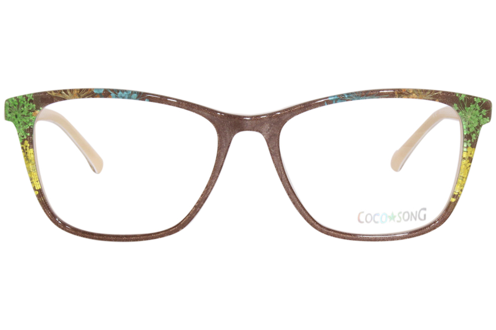 ファッション特集 Coco Full Brown Women's Eyeglasses CV230-4 Eyes Blue Song 焼酎