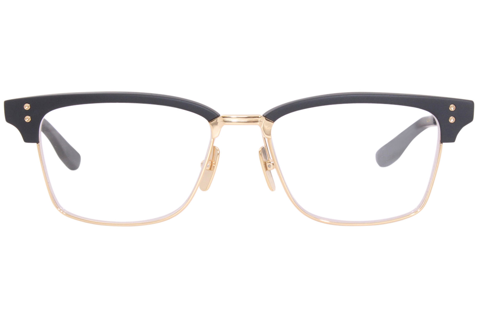Dita Statesman Six DTX132 Eyeglasses Matte Black/White Gold Full 