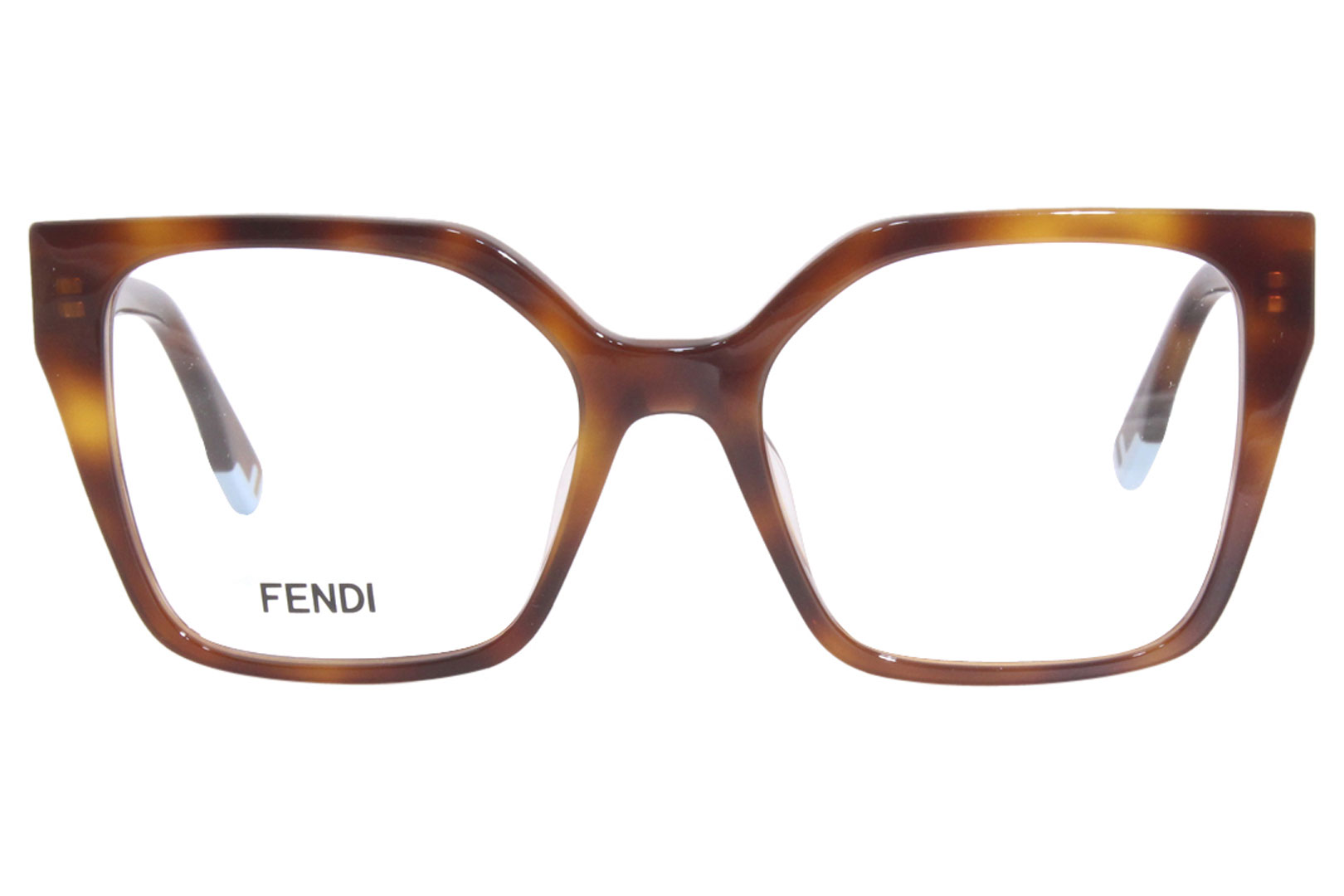 Fendi FE50002I 53 Eyeglasses Women's Havana Full Rim Square Shape 54-19 ...