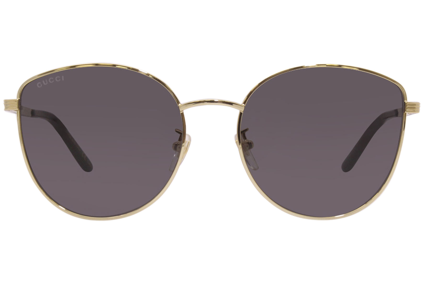 Gucci Sunglasses Women's GG0807SA 001 Gold-Black/Grey Lenses