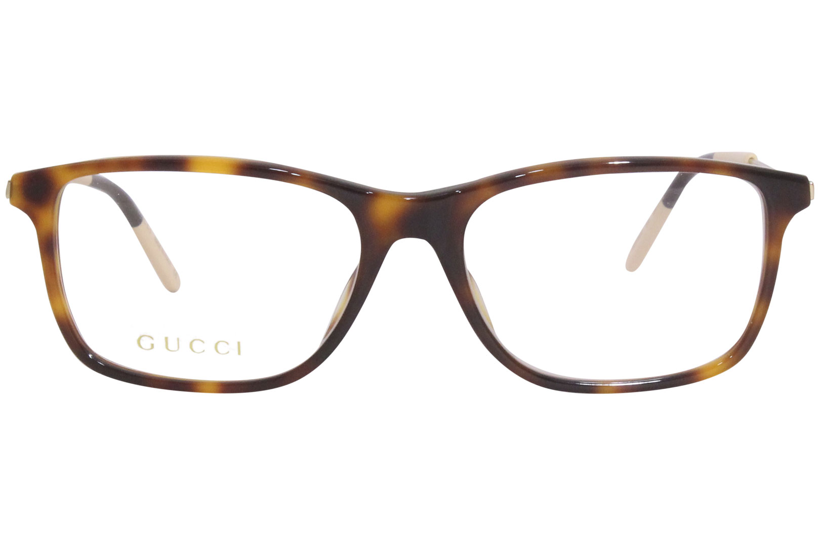 Gucci Eyeglasses Frame Men's GG1050O 005 Havana/Gold 55-17-140 ...