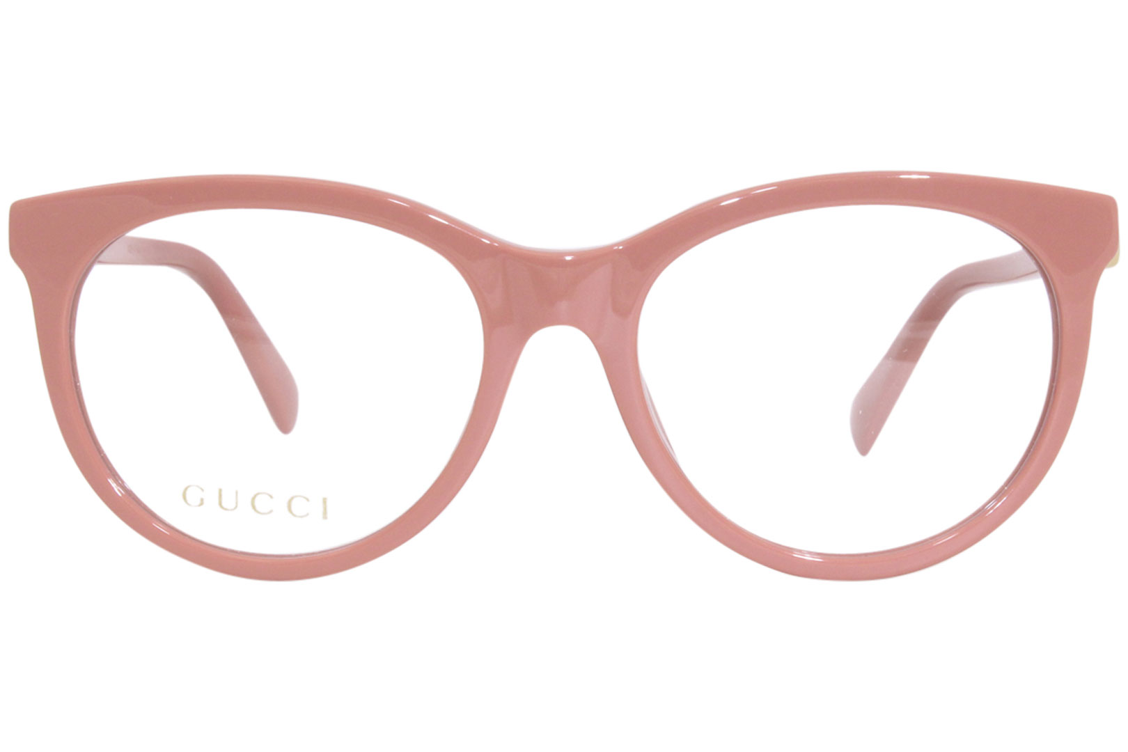 Gucci GG1074O 003 Eyeglasses Frame Women's Pink Full Rim Cat Eye 49-18-140
