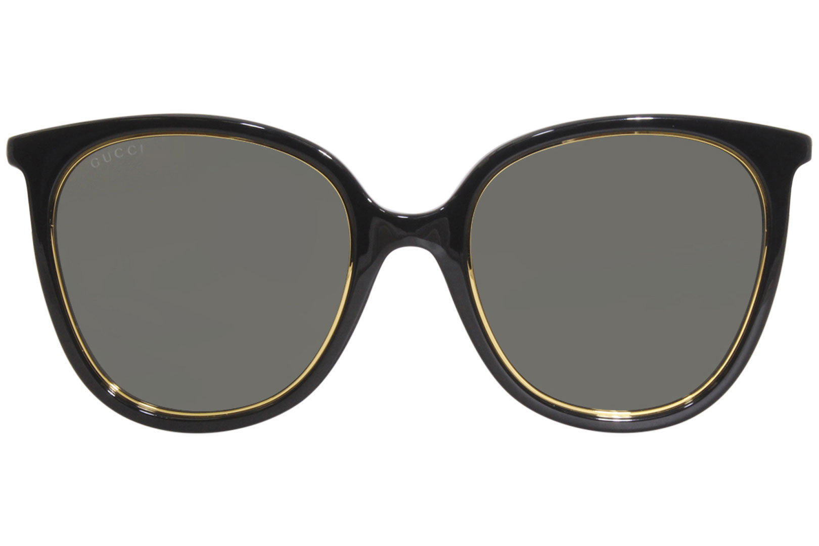 Gucci GG1076S 001 Sunglasses Women's Black/Grey Cat Eye 56