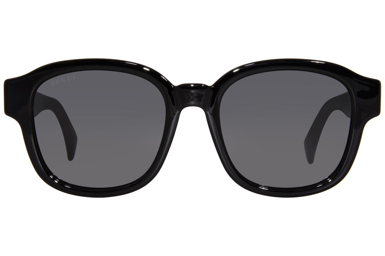 Gucci GG1140SK 001 Sunglasses Shiny Black/Dark Grey Square