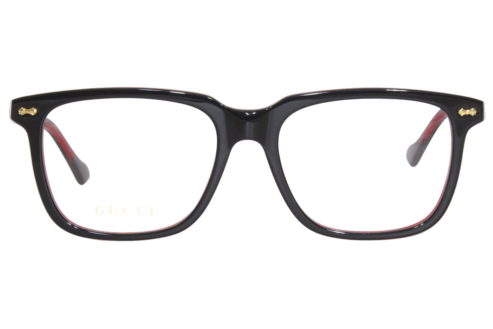 Gucci GG0737O 014 Eyeglasses Men's Black/Red Full Rim
