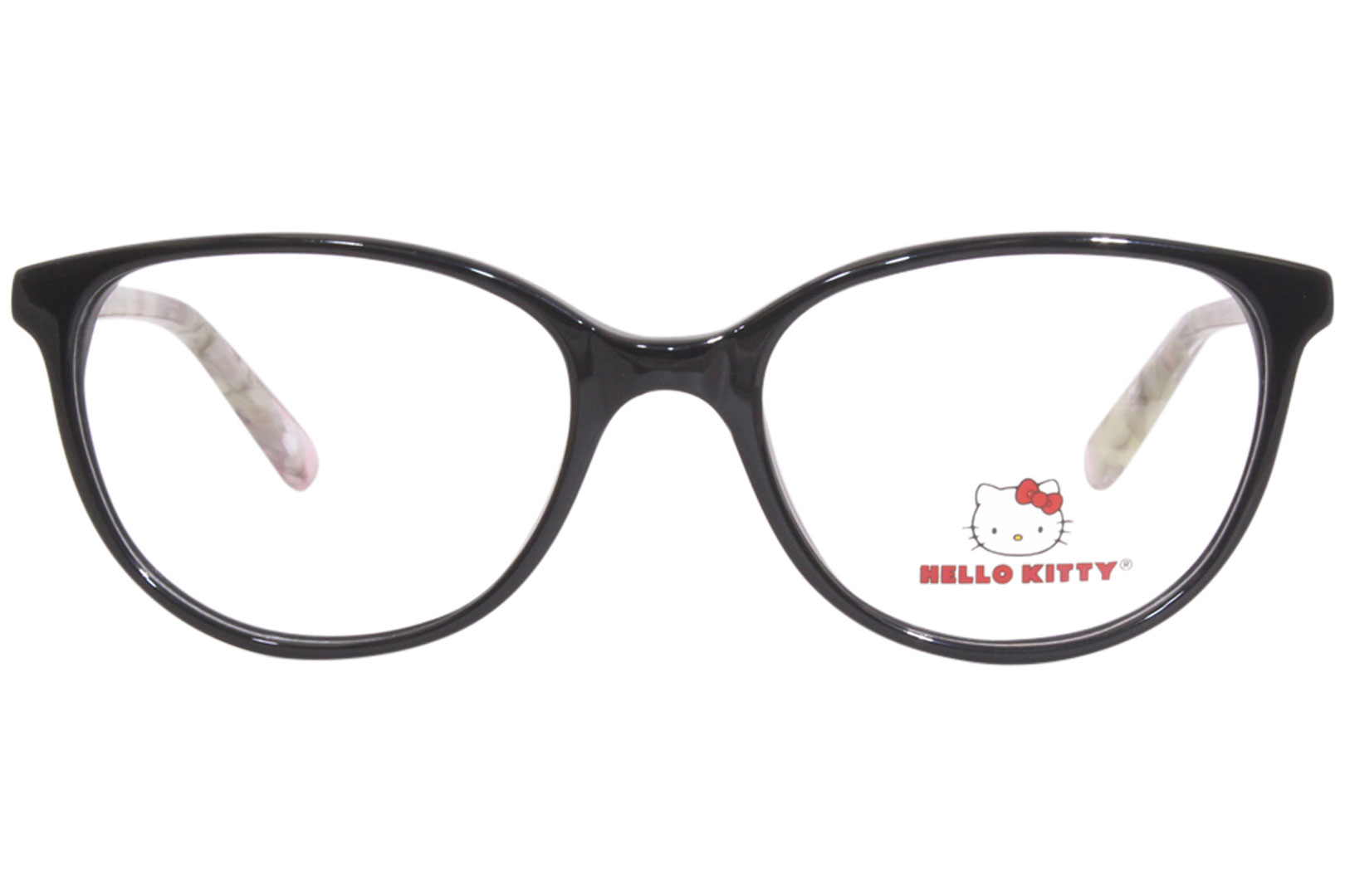 hello helloさん専用 Hello Kitty HK350-1 Eyeglasses Girl's Black/Horn Full Rim