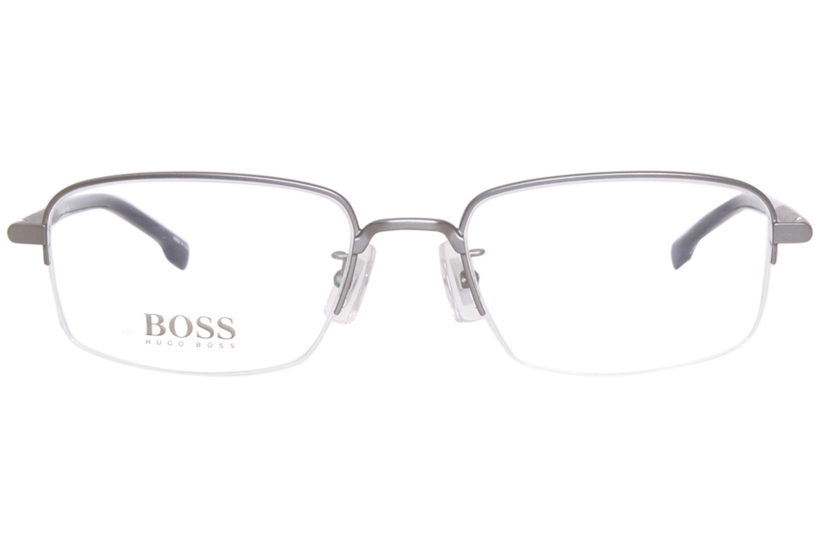 Hugo Boss 1108/F R80 Titanium Eyeglasses Men's Ruthenium Semi Rim 54-19 ...
