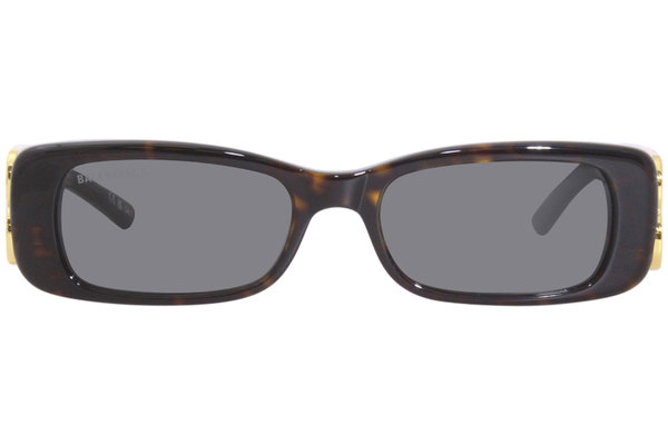サングラス BALENCIAGA SS25 Woman SUNGLASSES (BB0096S 002 BROWN) Balenciaga Bb0096s Havana Female Rectangle Sunglasses
