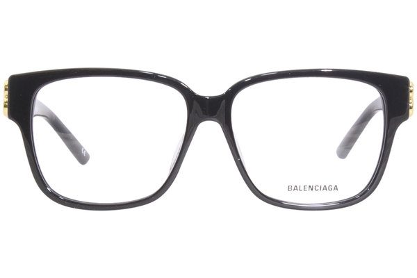 Balenciaga BB0104O 001 Eyeglasses Women's Black/Gold Full
