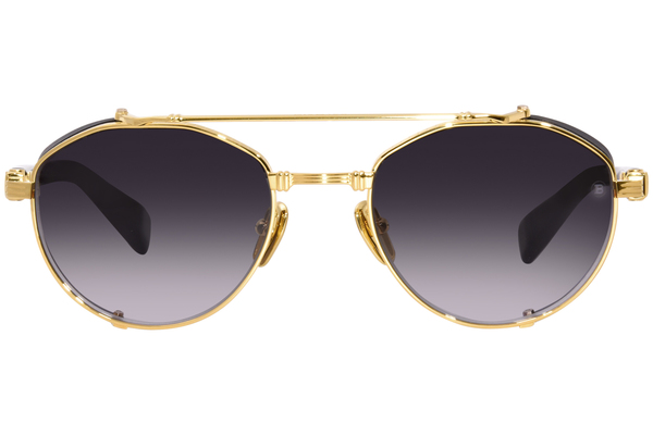 サングラス BALMAIN FW25 Balmain - BPS - a (BPS 120 A) Balmain Brigade-IV BPS-120A Sunglasses Gold/Black/Grey