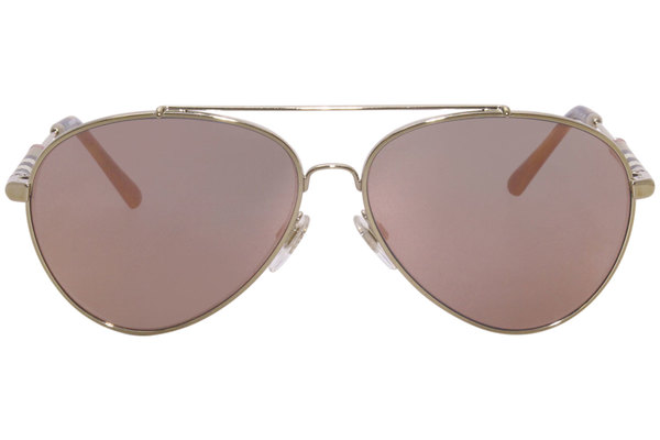 Burberry BE3092 Q 1167 4Z Sunglasses Women s Gold Rose Gold Mirror Lens 57mm EyeSpecs
