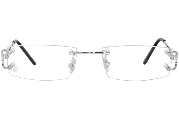 メガネ Cartier Cartier - CT0092O - 002 silver shiny transpar Cartier Core-Range CT0092O 002 Eyeglasses Shiny Silver
