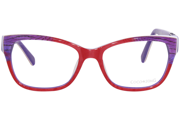 Coco Song Suspicious Life CV165-4 Eyeglasses Women's Red Coco Song Suspicious Life CV165-4 Eyeglasses Women's Red