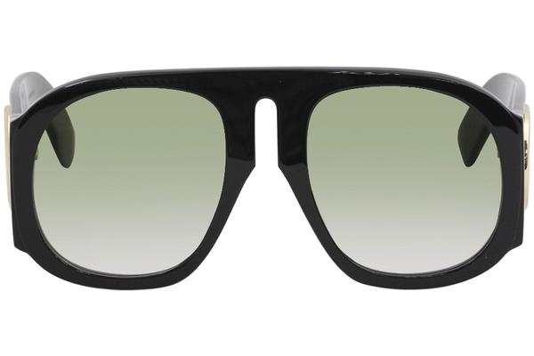 Gucci Women s GG0152S GG 0152 S 002 Black Gold Fashion Pilot Sunglasses 57mm EyeSpecs