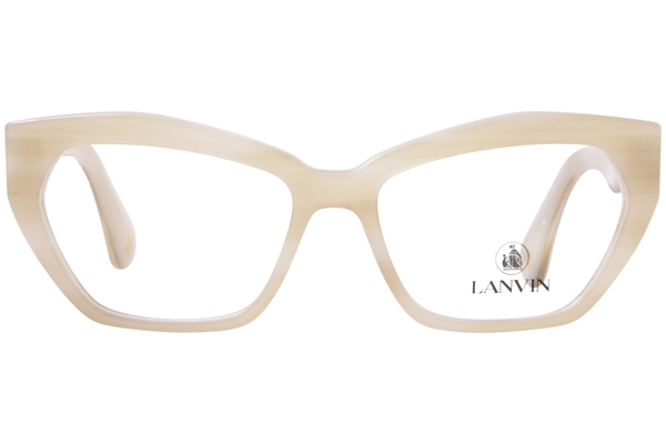Lanvin LNV2638 103 Eyeglasses Women's Ivory Horn Full Rim