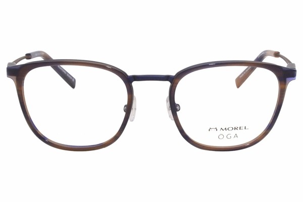 Morel OGA 10133O MB11 Eyeglasses Men's Rust/Blue Full Rim