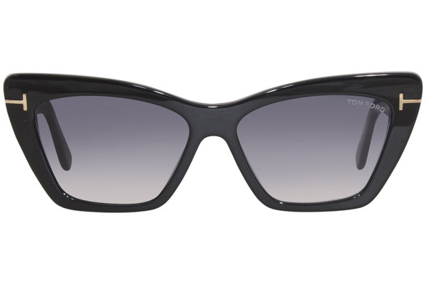 Tom Ford Wyatt TF871 01B Sunglasses Women's Shiny Black