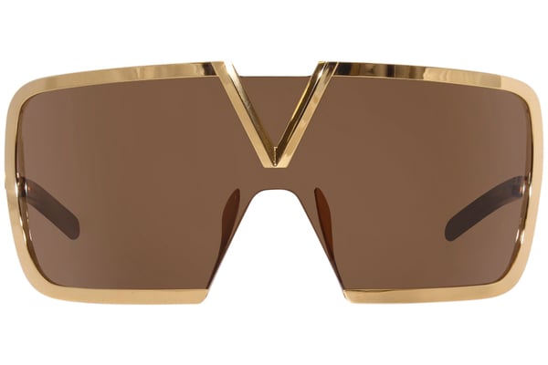 VALENTINO オハサイスフレムサンクラス VLS107E550 0 Valentino V-Romask VLS-120B Sunglasses Titanium Gold Brown