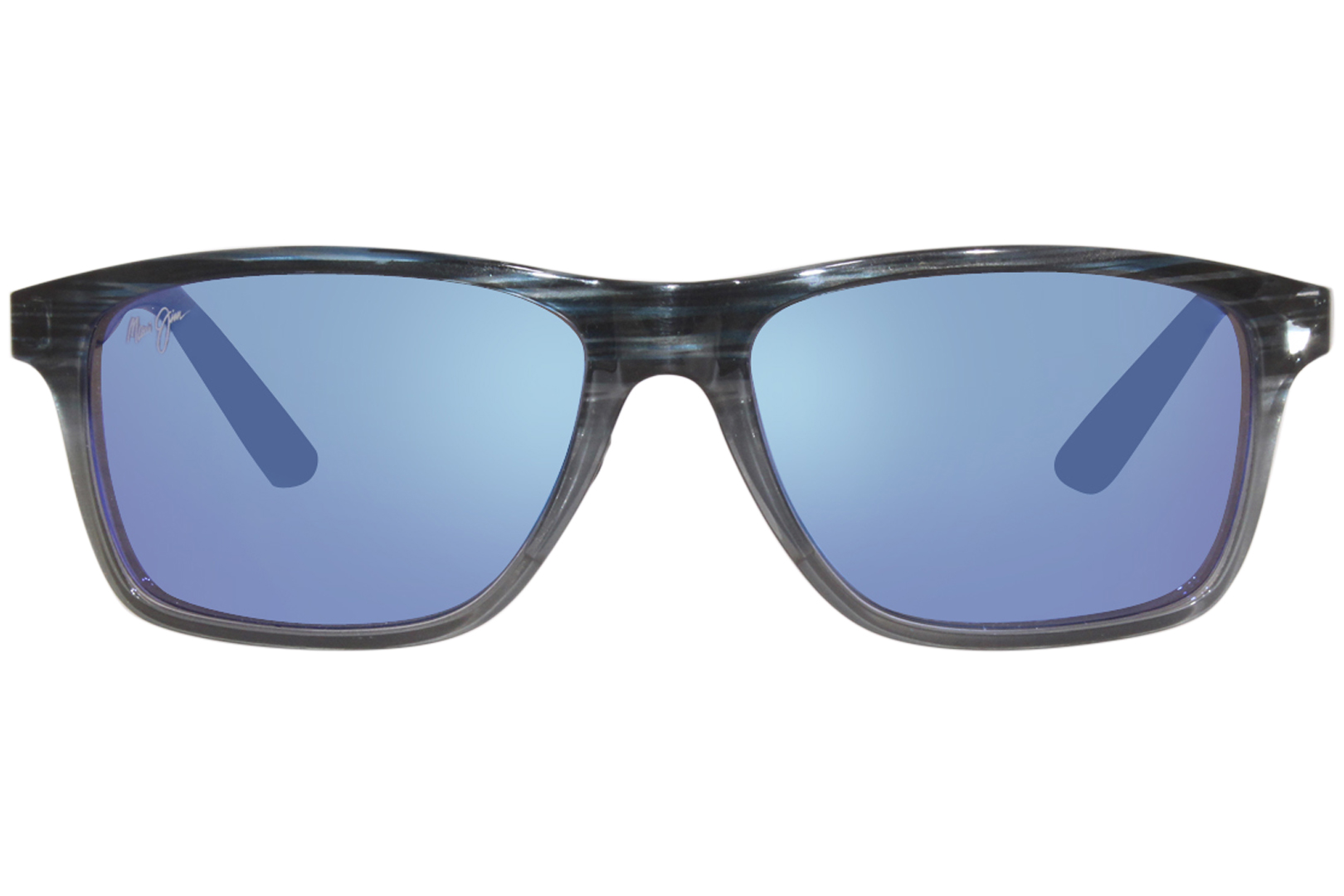 【お得】 Maui Stripe Blue-Black Men's Sunglasses B798-03S Onshore Jim トップス