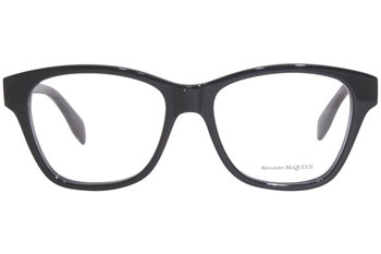 ALEXANDER MCQUEEN 長方形フレムメカネ AM0306O 001 Alexander McQueen Eyeglasses Frame Women's AM0306O 004 Black