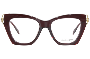 ALEXANDER MCQUEEN 長方形フレムメカネ AM0306O 001 Alexander McQueen Eyeglasses Frame Women's AM0306O 001 Black