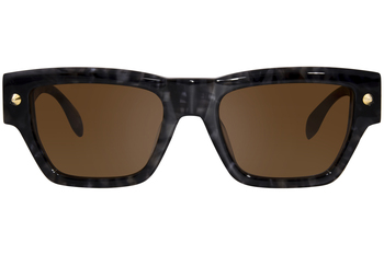 ALEXANDER MCQUEEN スクエアフレムサンクラス AM0483S 004 Alexander McQueen™ AM0433S Rectangle Sunglasses | EyeOns.com