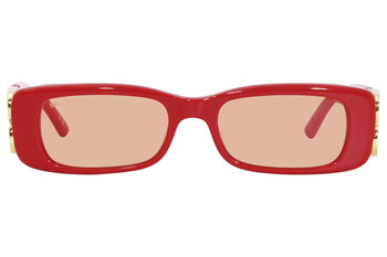 Balenciaga BB0096S 003 Sunglasses Women's Red/Gold/Red
