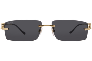 Cartier CT0430S 009 Sunglasses Gold/Red Rectangle Shape 58