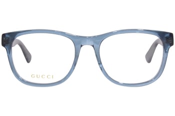 Gucci GG0004ON 012 Eyeglasses Men's Transparent Blue Full