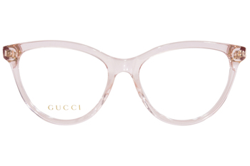 Gucci GG1179O 003 Eyeglasses Women's Pink Transparent Full
