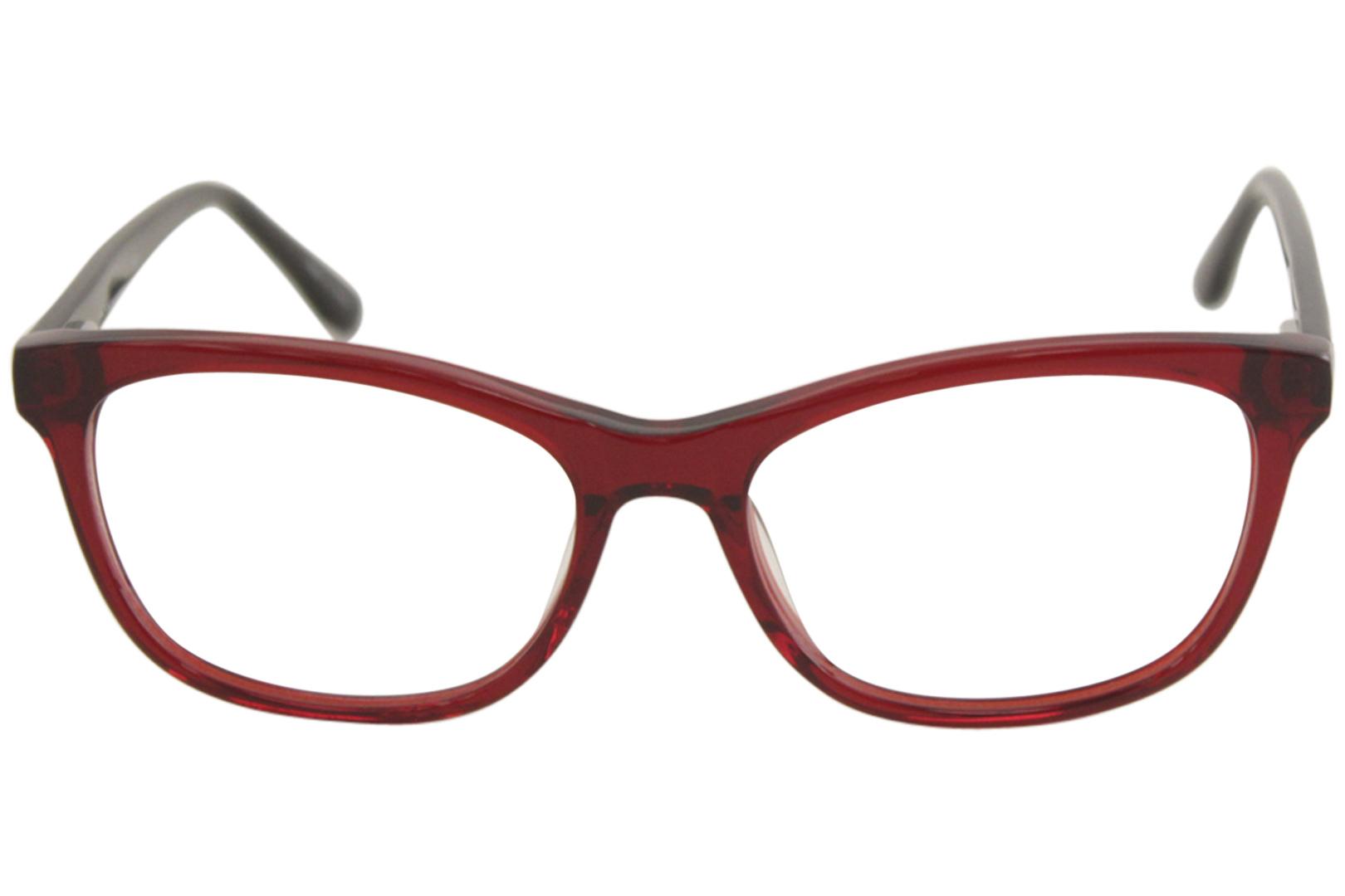 Nicole Miller Women's Eyeglasses Allen C02 Burgundy/Black Optical Frame ...