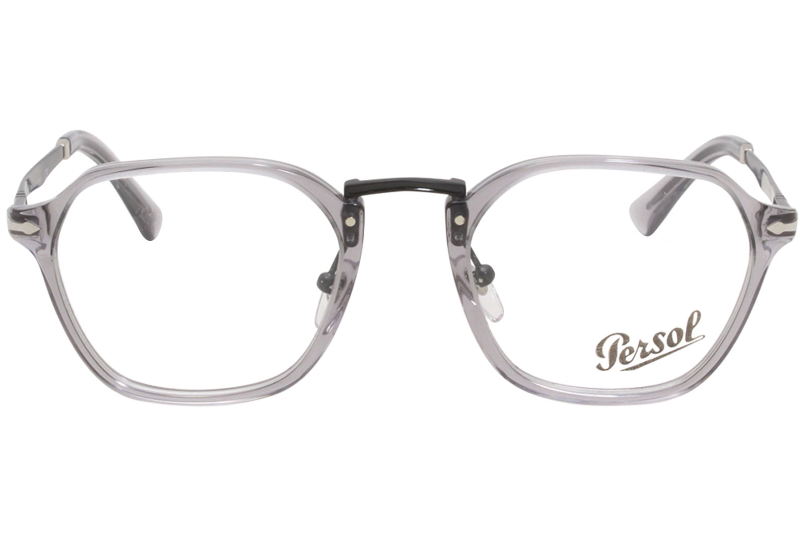 Persol Eyeglasses Men's PO3243-V 309 Transparent Grey/Silver/Black  50-21-145mm