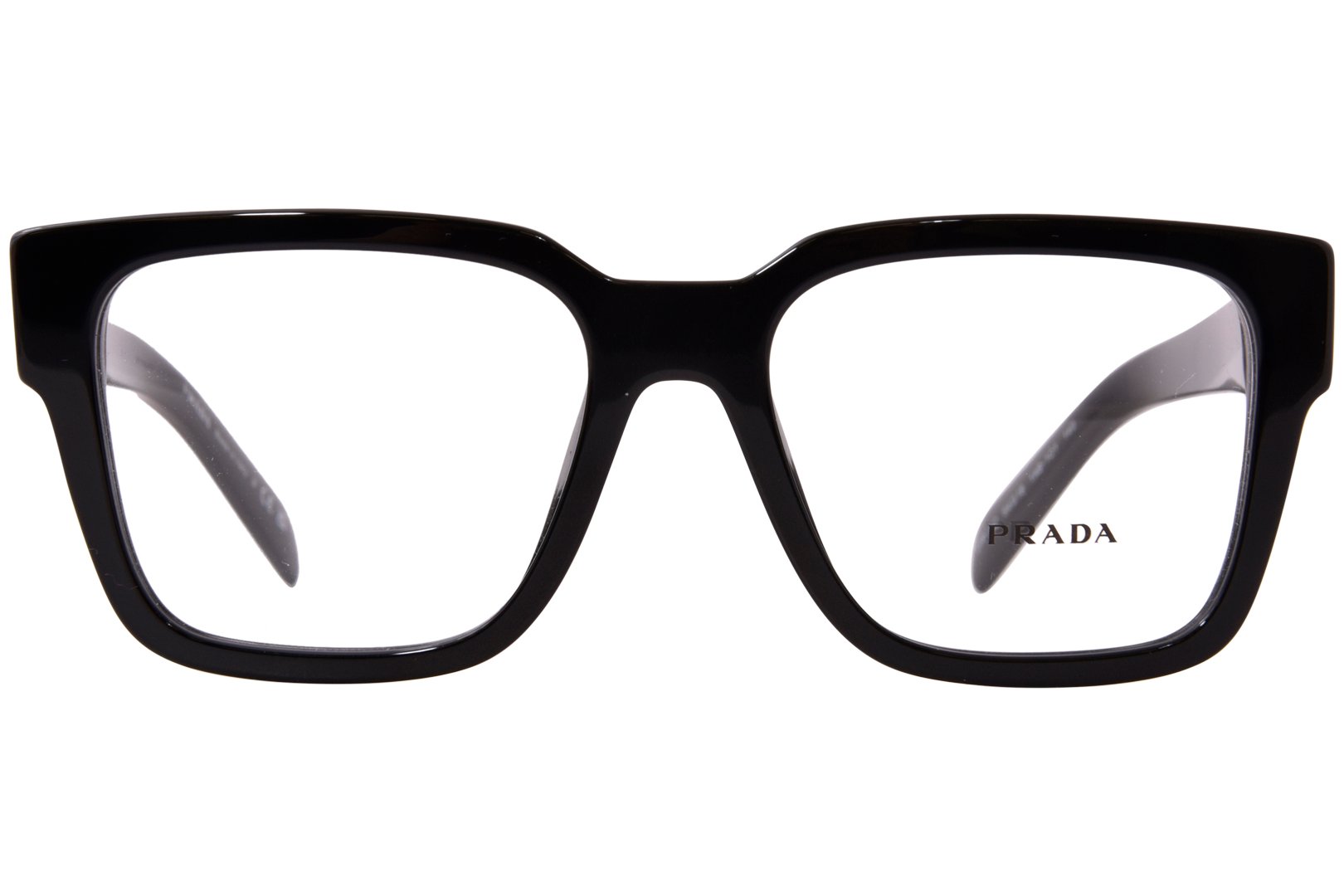 Prada PR-08ZVF 1AB1O1 Eyeglasses Men's Black Full Rim Square