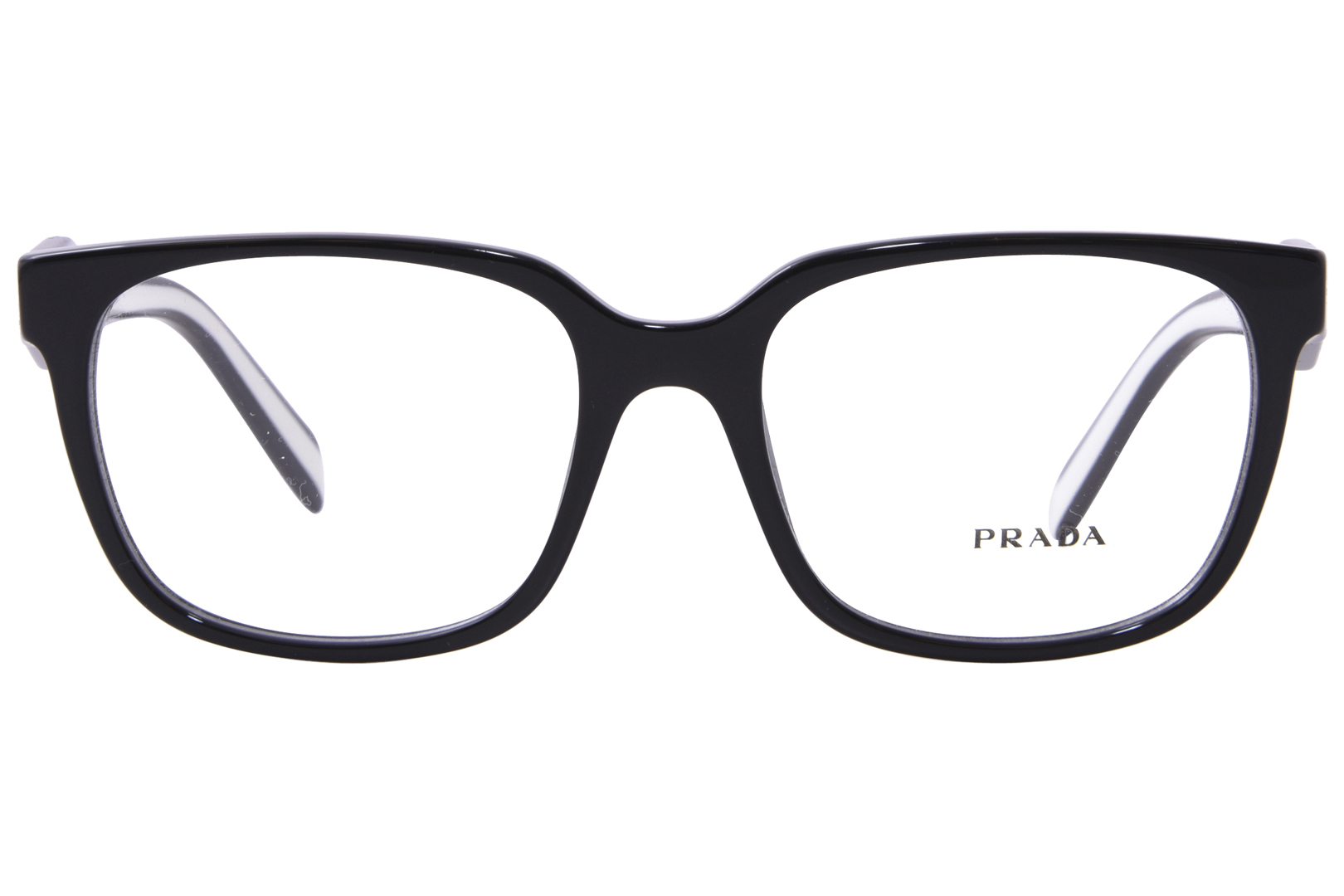 【手元在庫】PRADA 17ZVF 1AB1O1 メガネフレーム ブラック Prada PR 17ZVF 1AB1O1 Eyeglasses Women's Black Full Rim Oval