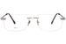 Fred FG50032U Eyeglasses Men's Rimless Rectangle Shape